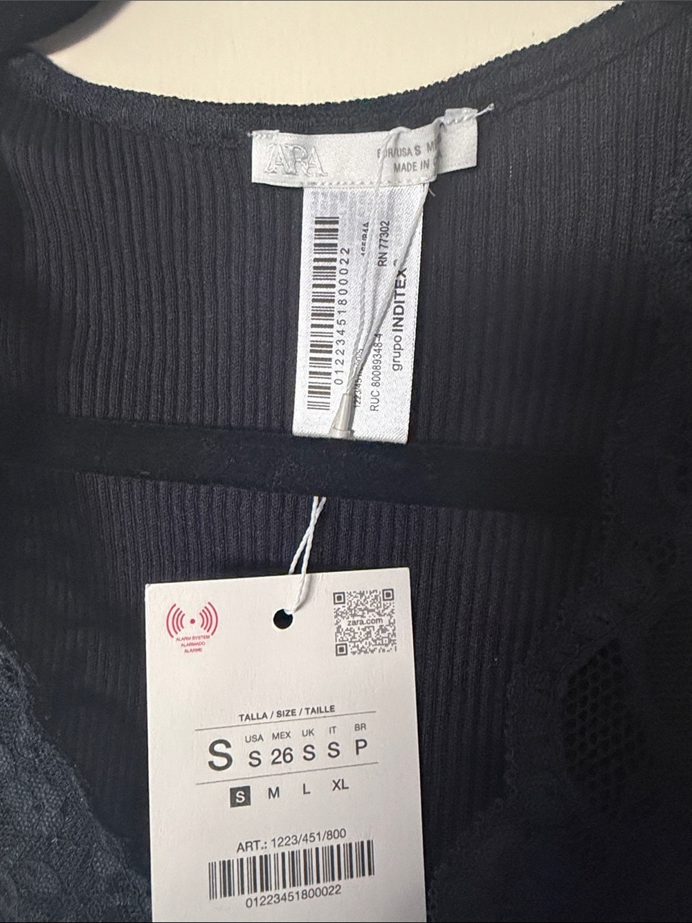 🆕 Zara Ribbed Lace Tank Top - Picture 3 of 3